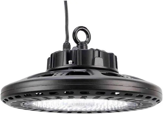 Main image of J&H LED 240-Watt Integrated LED Dimmable Black High Bay Light with Wattage Adjustable 240w/200w/150w and Color Temperature Options 27-40-50K