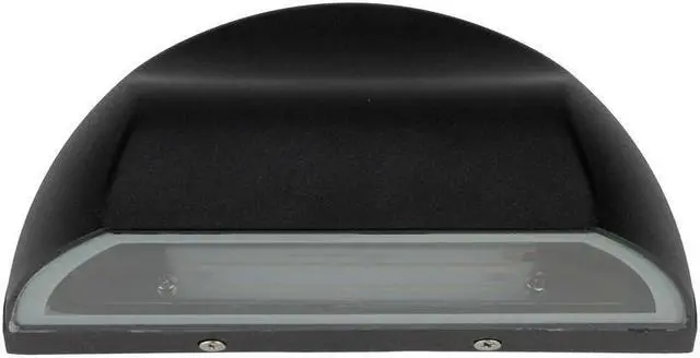 Main image of J&H LED 4 in Aluminum Outdoor Oval Dusk-to-Dawn Compatible Wall-Mount Lantern Sconce