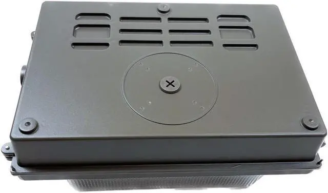 Alt view image 4 of 7 - J&H LED 900-Watt Equivalent Integrated LED Bronze Dimmable Outdoor Wall Pack Light, Selectable CCT 27K-40K-50K