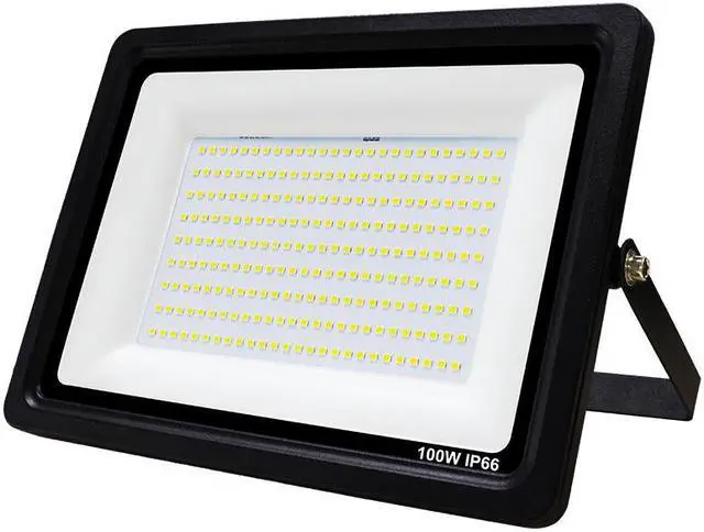 Main image of J&H LED Outdoor Integrated LED Flood Light 700-Watt Equivalent - Dusk to Dawn Compatible Security Light