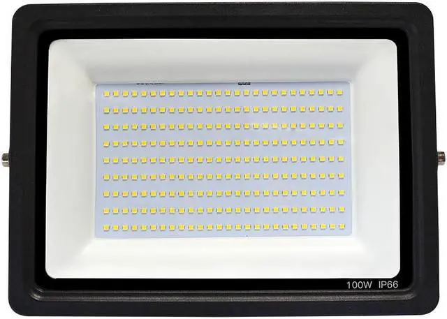 Alt view image 2 of 4 - J&H LED Outdoor Integrated LED Flood Light 700-Watt Equivalent - Dusk to Dawn Compatible Security Light