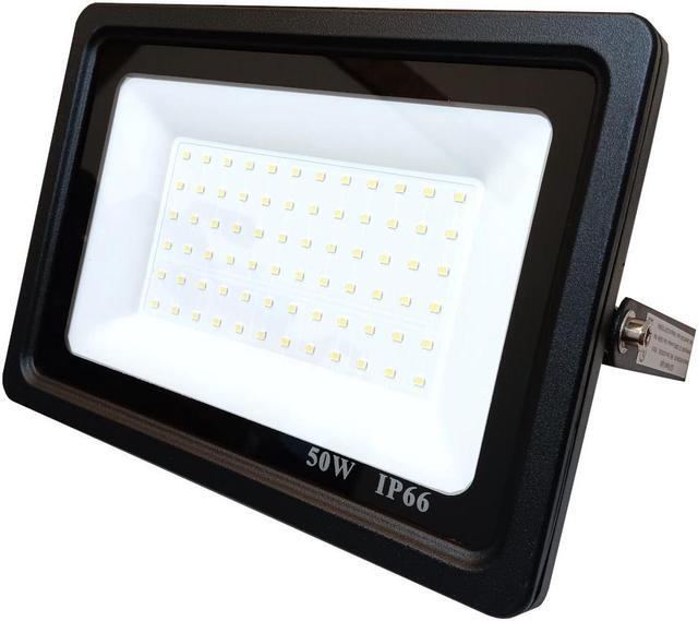 Alt view image 2 of 5 - J&H LED Outdoor Integrated LED Flood Light 350-Watt Equivalent, 6000 Lumens, Dusk to Dawn Compatible, Cool White 5000K, Home Improvement
