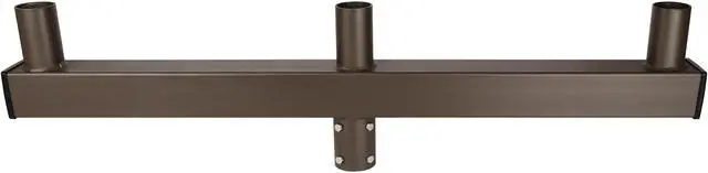 Main image of J&H LED 60 in. 180-Degree Triple In Line Low Profile Bullhorn Mounting Bracket Tenon Adapter for Round Outdoor Pole Lights, Industrial Supplies