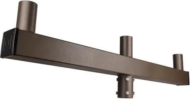 Alt view image 4 of 5 - J&H LED 60 in. 180-Degree Triple In Line Low Profile Bullhorn Mounting Bracket Tenon Adapter for Round Outdoor Pole Lights, Industrial Supplies