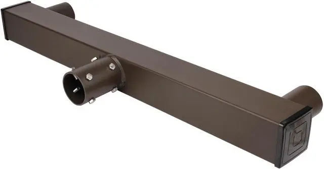 Alt view image 3 of 5 - J&H LED 32 in. 180-degree Double Low Profile Bullhorn Mounting Bracket Tenon Adapter for Round Outdoor Pole Lights, Industrial Supplies