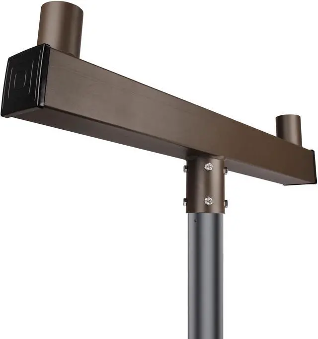 Alt view image 4 of 5 - J&H LED 32 in. 180-degree Double Low Profile Bullhorn Mounting Bracket Tenon Adapter for Round Outdoor Pole Lights, Industrial Supplies