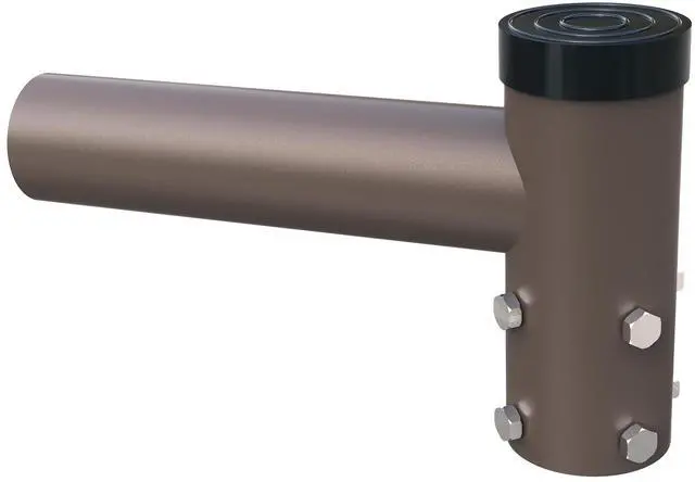 Alt view image 2 of 5 - J&H LED 12 in. 180-Degree Single Spoke Mounting Bracket Tenon Adapter for LED Outdoor Pole Lights