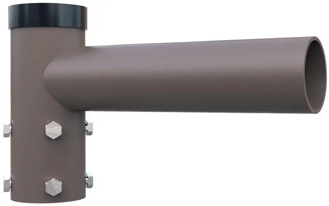 Alt view image 4 of 5 - J&H LED 12 in. 180-Degree Single Spoke Mounting Bracket Tenon Adapter for LED Outdoor Pole Lights