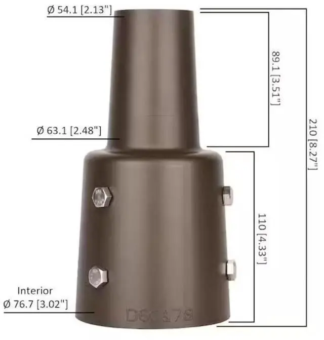 Alt view image 5 of 5 - J&H LED 3 in. Round Mounting Bracket for Outdoor Pole Lights, Industrial Supplies