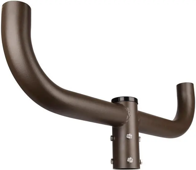 Alt view image 4 of 6 - J&H LED 30 in. 180-Degree Round Double Bullhorn Mounting Bracket Tenon Adapter for Outdoor Pole Lights