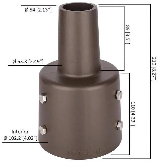 Alt view image 4 of 4 - J&H LED 4 in. Round Mounting Bracket for Outdoor Pole Lights - Industrial Supplies