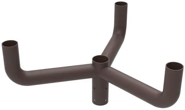 Alt view image 5 of 6 - J&H LED 26 in. 120-Degree Double Bullhorn Mounting Bracket Tenon Adapter for Round Outdoor Pole Lights