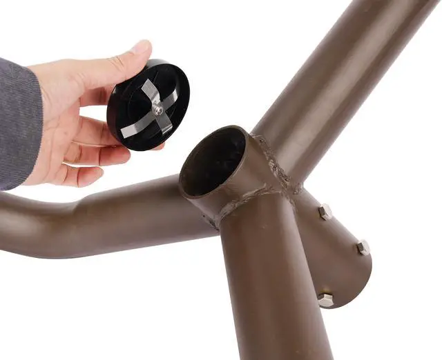 Alt view image 4 of 6 - J&H LED 26 in. 120-Degree Double Bullhorn Mounting Bracket Tenon Adapter for Round Outdoor Pole Lights