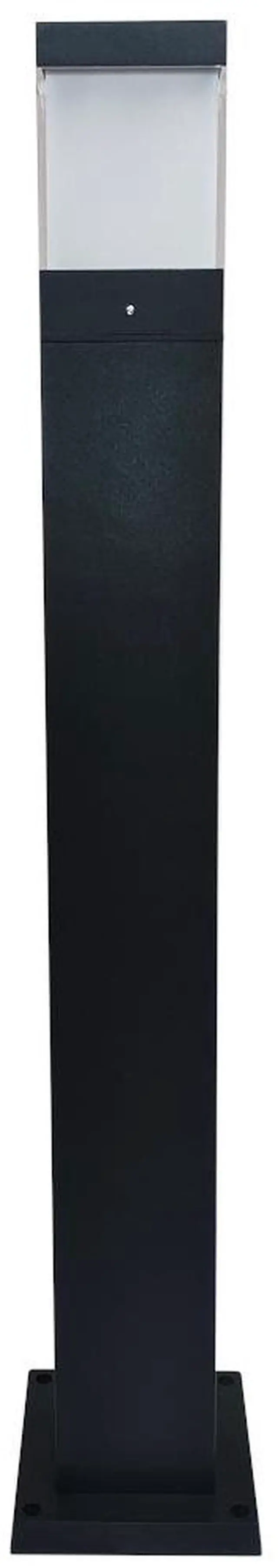 Main image of J&H LED Line Voltage Black 1200 Lumens Hardwired Integrated LED Square Bollard Light CCT Selectable 27-40-50K