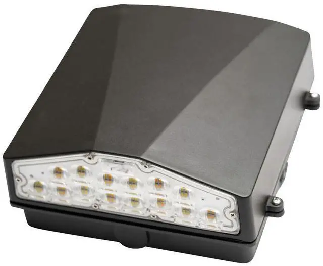 Alt view image 2 of 4 - J&H LED 125-Watt Equivalent Integrated LED Bronze Wall Pack Light, Adjustable Lumens and CCT 27-40-50K