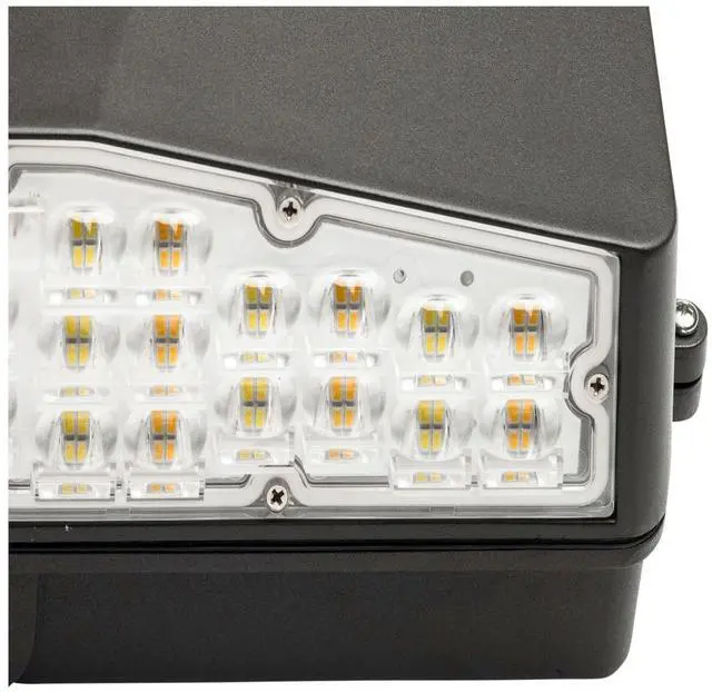 Alt view image 3 of 5 - J&H LED 250-Watt Equivalent Integrated LED Bronze Wall Pack Light, Adjustable Lumens and CCT 27-40-50K