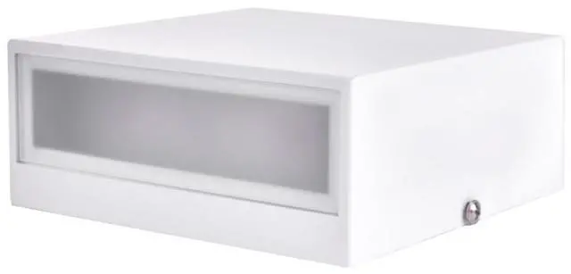 Alt view image 2 of 5 - J&H LED 5.5 in. 1-Light White Square LED Outdoor Wall Light Lantern Sconce with Selectable CCT 27-40-50K