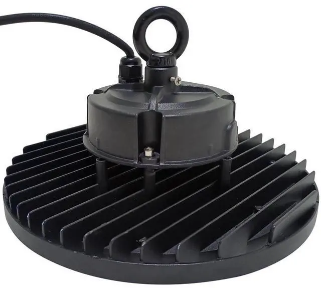 Alt view image 3 of 7 - J&H LED 10 in. Black Integrated LED Dimmable High Bay Light at 15000 Lumens 27-40-50K