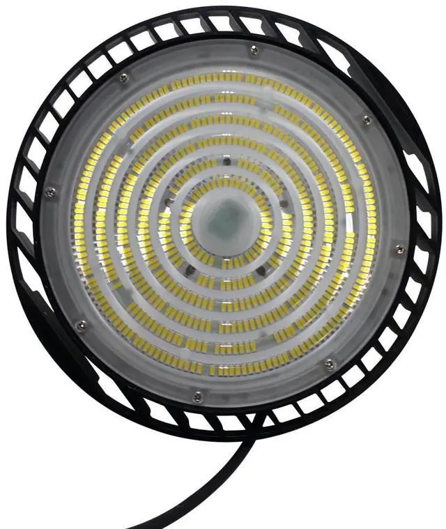 Alt view image 4 of 7 - J&H LED 11 in. Black Integrated LED Dimmable High Bay Light at 22500 Lumens 27-40-50K