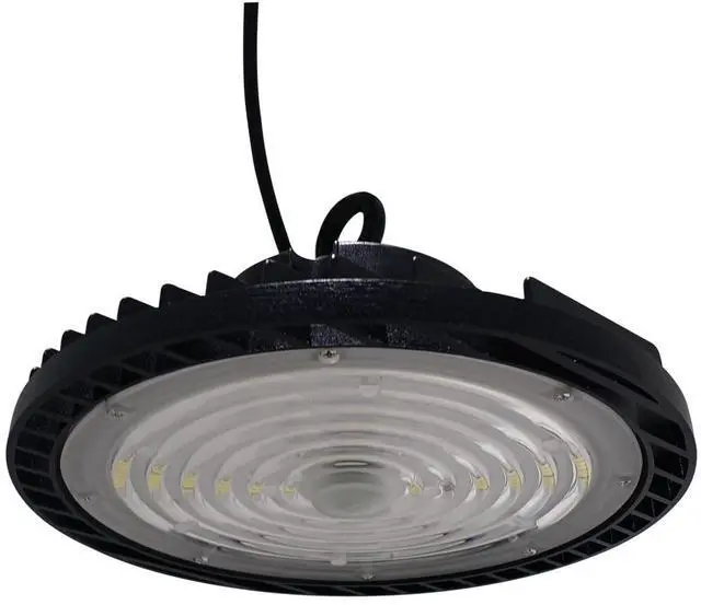 Alt view image 2 of 4 - J&H LED 12 in. Black Integrated LED Dimmable High Bay Light at 30000 Lumens 3000K/4000K/5000K