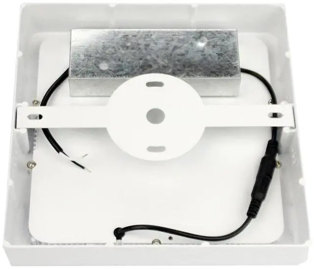 Alt view image 4 of 4 - J&H LED 9 in. White Square Integrated LED Flat Panel Flush Mount Ceiling Light 5000K