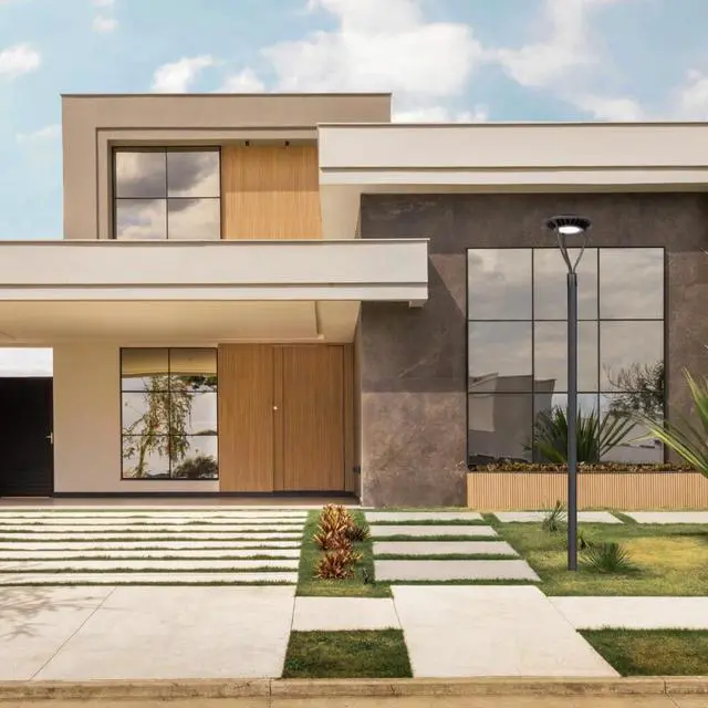 Alt view image 6 of 7 - J&H LED Outdoor Weather Resistant Post Top Light, 24 in., 1-Light, Black Die Cast, Line Voltage, 27K/40K/50K, Wattage Adjustable 80W/70W/60W