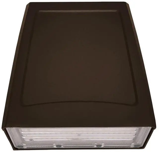 Alt view image 4 of 6 - J&H LED 200-Watt Equivalent Integrated Dimmable LED Bronze Outdoor Wall Pack Light Full Cutoff Adjustable 27K-40K-50K