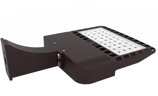 Alt view image 2 of 7 - J&H LED 800-Watt Equivalent Integrated LED Black Area Light and Flood Light with 12000 Lumens Outdoor Light CCT Selectable 27-40-50K