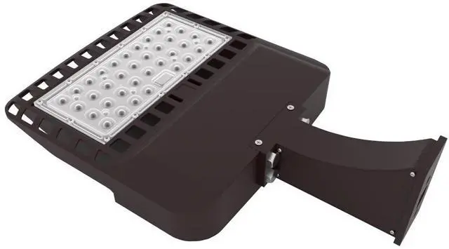 Alt view image 4 of 7 - J&H LED 800-Watt Equivalent Integrated LED Black Area Light and Flood Light with 12000 Lumens Outdoor Light CCT Selectable 27-40-50K