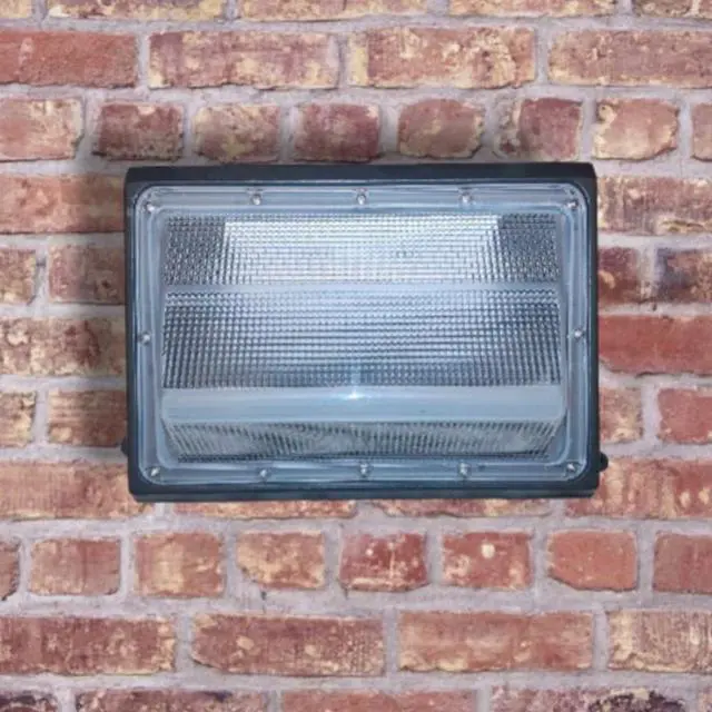 Alt view image 7 of 7 - J&H LED 900-Watt Equivalent Integrated LED Bronze Dimmable Outdoor Wall Pack Light, Selectable CCT 27K-40K-50K