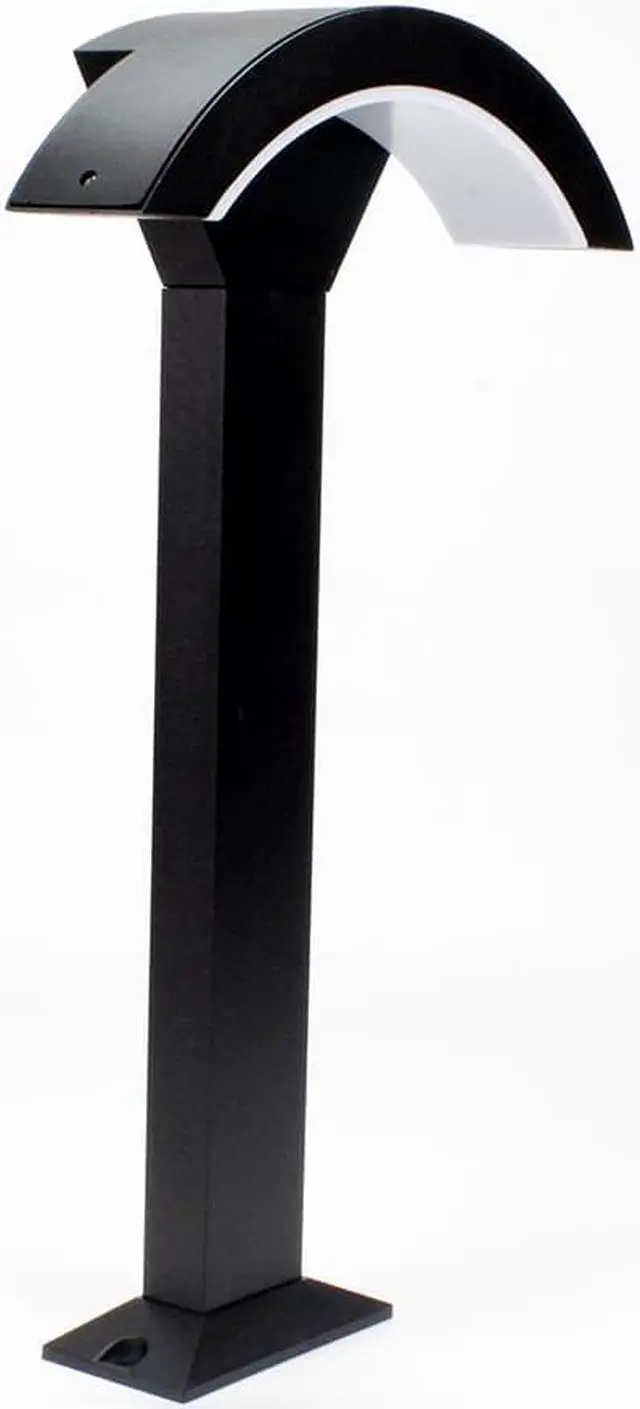 Alt view image 2 of 5 - J&H LED 12-Watt Black Outdoor Integrated LED Landscape Path Bollard Light CCT Selectable 27-40-50K