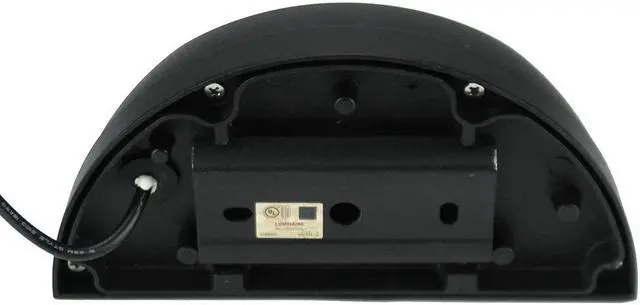 Alt view image 5 of 5 - J&H LED 4 in Aluminum Outdoor Oval Dusk-to-Dawn Compatible Wall-Mount Lantern Sconce