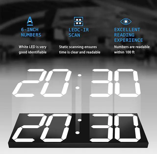 Alt view image 5 of 6 - Remote Control Digital Led Wall Clock, Multifunction Led Clock, Large Calendar, Minute Alarm Clock, Countdown Led Clock, Big Thermometer, Mute Clock (Black Shell)