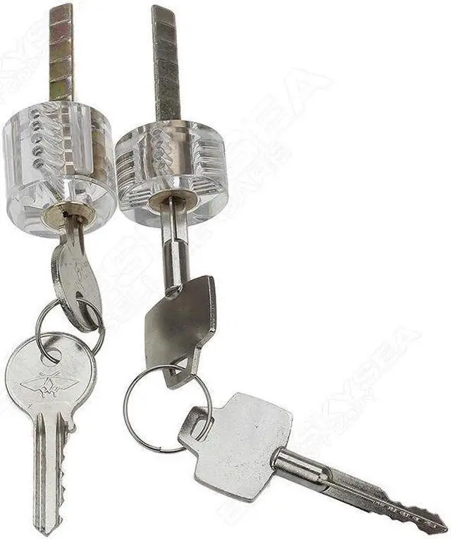 Alt view image 8 of 10 - Details about  7 Pcs Transparent Padlock Cutaway Locksmith Skills Durable Acrylic Plastic HOT