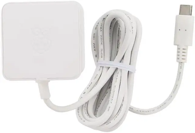 Main image of Raspberry Pi Rasmi 4 USB-C Bekalan Kuasa  US   5.1V 3A Penyesuai Kuasa Rasmi 15.3W Putih Kuasa Pengecas untuk Raspberry pi 4 Model B
