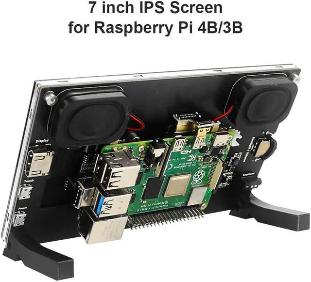 Alt view image 4 of 5 - 7 inch IPS Touch Screen Module Kit 1024x600 HDMI-Compatible Display Monitor Board Replacement for Raspberry Pi 4B/3B