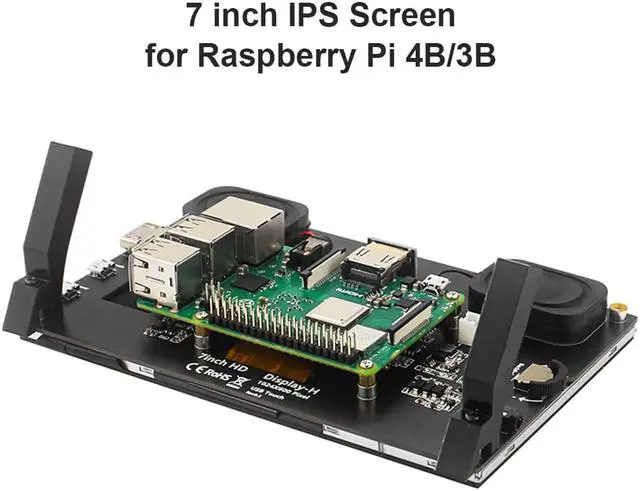 Alt view image 3 of 5 - 7 inch IPS Touch Screen Module Kit 1024x600 HDMI-Compatible Display Monitor Board Replacement for Raspberry Pi 4B/3B