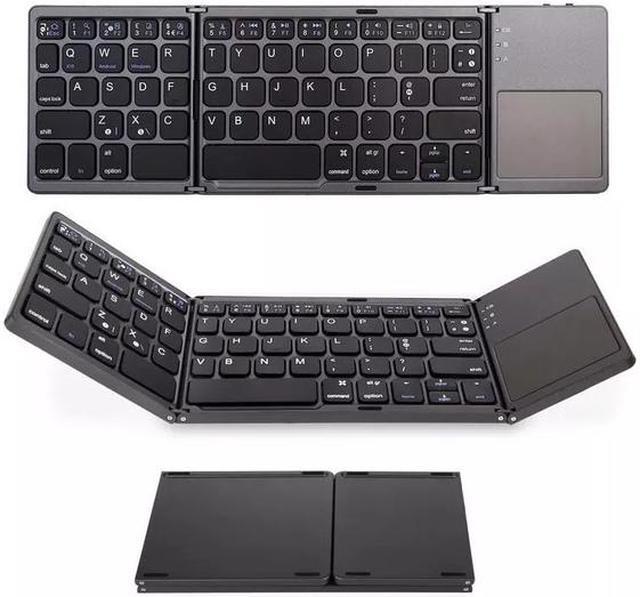 Main image of Portable Folding Bluetooth Mini Keyboard Foldable Wireless Klavye Touchpad Russian En Keypad for IOS/Android/Windows ipad Tablet