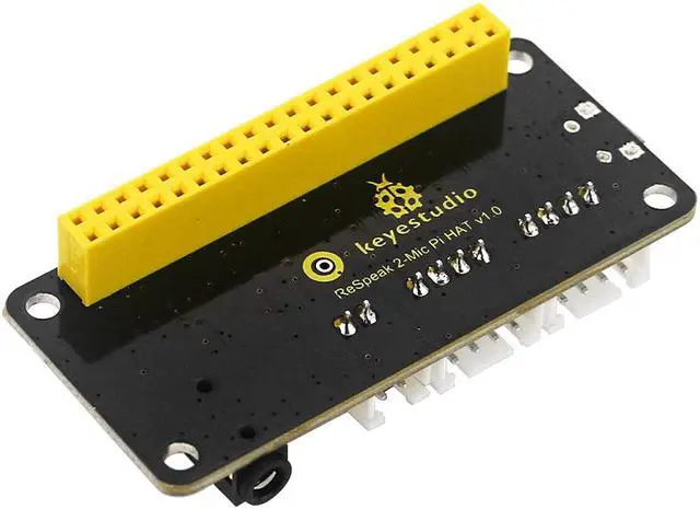 Alt view image 2 of 5 - Raspberry Pi 4 Dual Micrs Board Intelligent Voice Module ReSpeaker 2-Mics Hat Microphone Array for Raspberry Pi 4 Model B / 3B+ / 3B