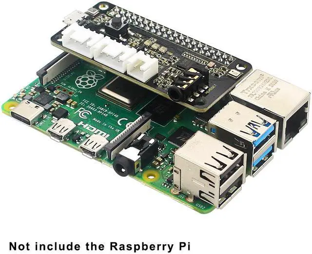 Alt view image 5 of 5 - Raspberry Pi 4 Dual Micrs Board Intelligent Voice Module ReSpeaker 2-Mics Hat Microphone Array for Raspberry Pi 4 Model B / 3B+ / 3B