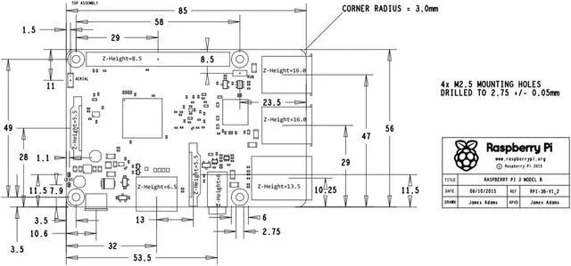 Alt view image 6 of 7 - Single Board Computer, Raspberry Pi 3 Model B, New Soc BCM2837B0,1.2GHz CPU, 1GB RAM, WiFi/BLE, 40 GPIO Pins