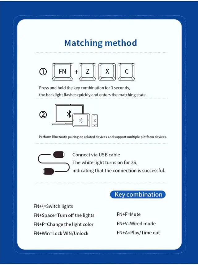 Alt view image 6 of 7 - Langtu 61-key RGB three-mode true mechanical wireless bluetooth keyboard tablet mobile phone portable charging