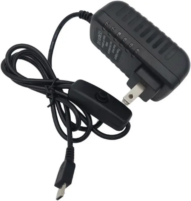 Alt view image 3 of 4 - 5V 3A Micro USB Power Supply Adapter with ON/OFF Switch for Raspberry Pi 3 b b+