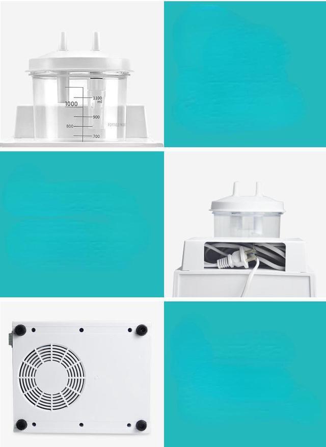 Alt view image 5 of 5 - Portable Phlegm Suction Machine Phlegm Suction Unit Vacuum Aspirator Machine  Emergency Medical for Child and Elder