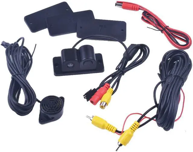 Alt view image 4 of 5 - Waterproof 2 in 1 Car Backup Reverse Radar Detector Parking Rearview Camera Car rear View camera