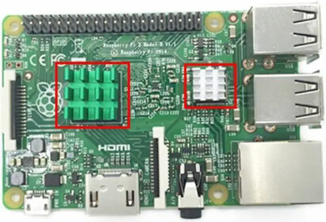Alt view image 2 of 3 - Raspberry pi 3 2B 3B B+ heat sink package