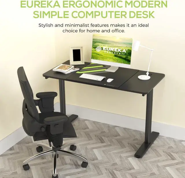 Alt view image 2 of 6 - Eureka Ergonomic® Modern Simple 47'' Computer Desk - Black