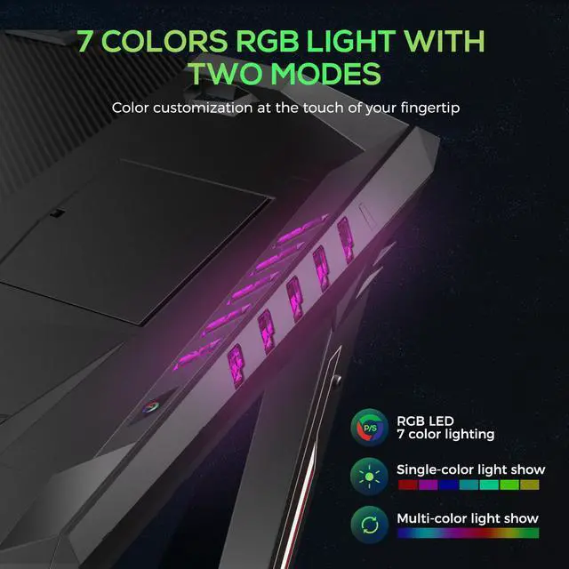 Alt view image 5 of 7 - Eureka Ergonomic® Z2 55” Gaming Desk - Gaming Desk for Console & PC Gamers. RGB Lighting, Headphone Hook, and Cup Holder