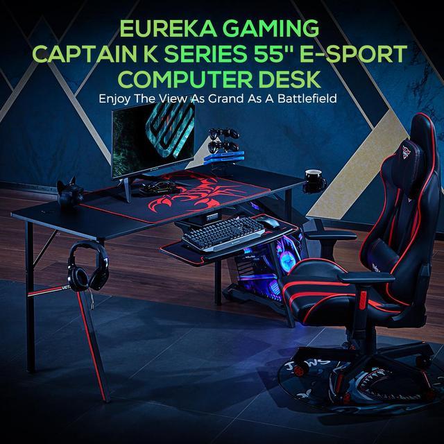  EUREKA ERGONOMIC Gaming Desk 55 inch, Professional