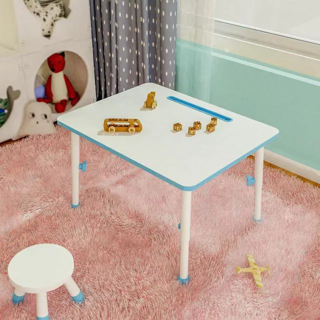 Alt view image 5 of 6 - Eureka Ergonomic 23” Kids Height Adjustable Desk, Children Home Study Table, School Student Writing Desk, Blue